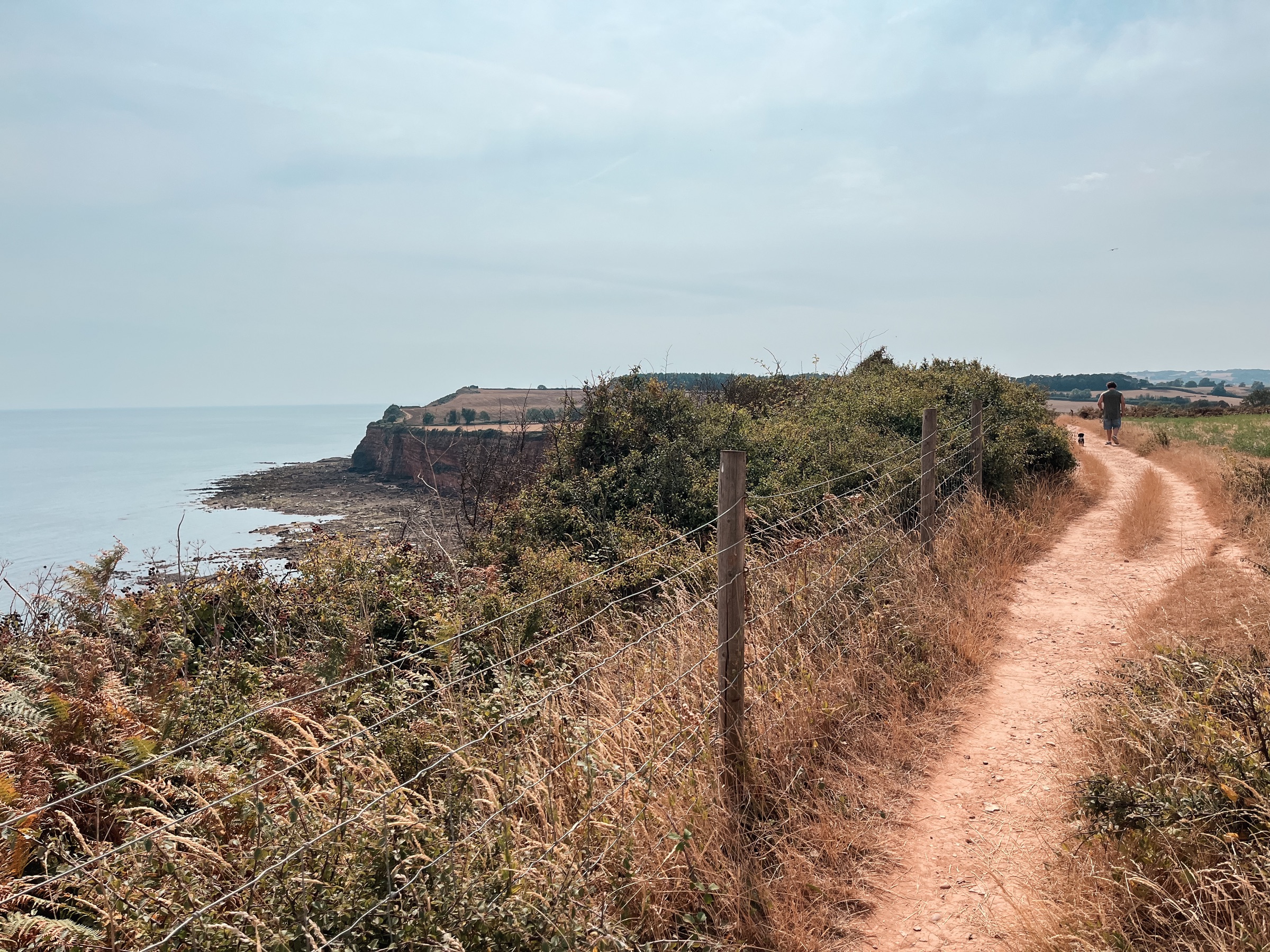 The South West Coast Path above Sidmouth Bay, on the Budleigh Salterton to Otterton circular