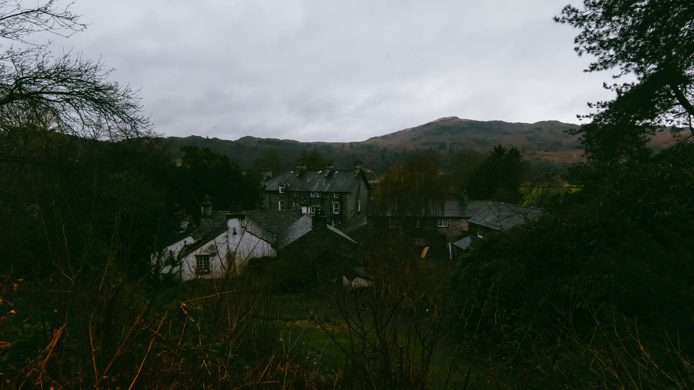 Grasmere village beneath the fells, Lake District