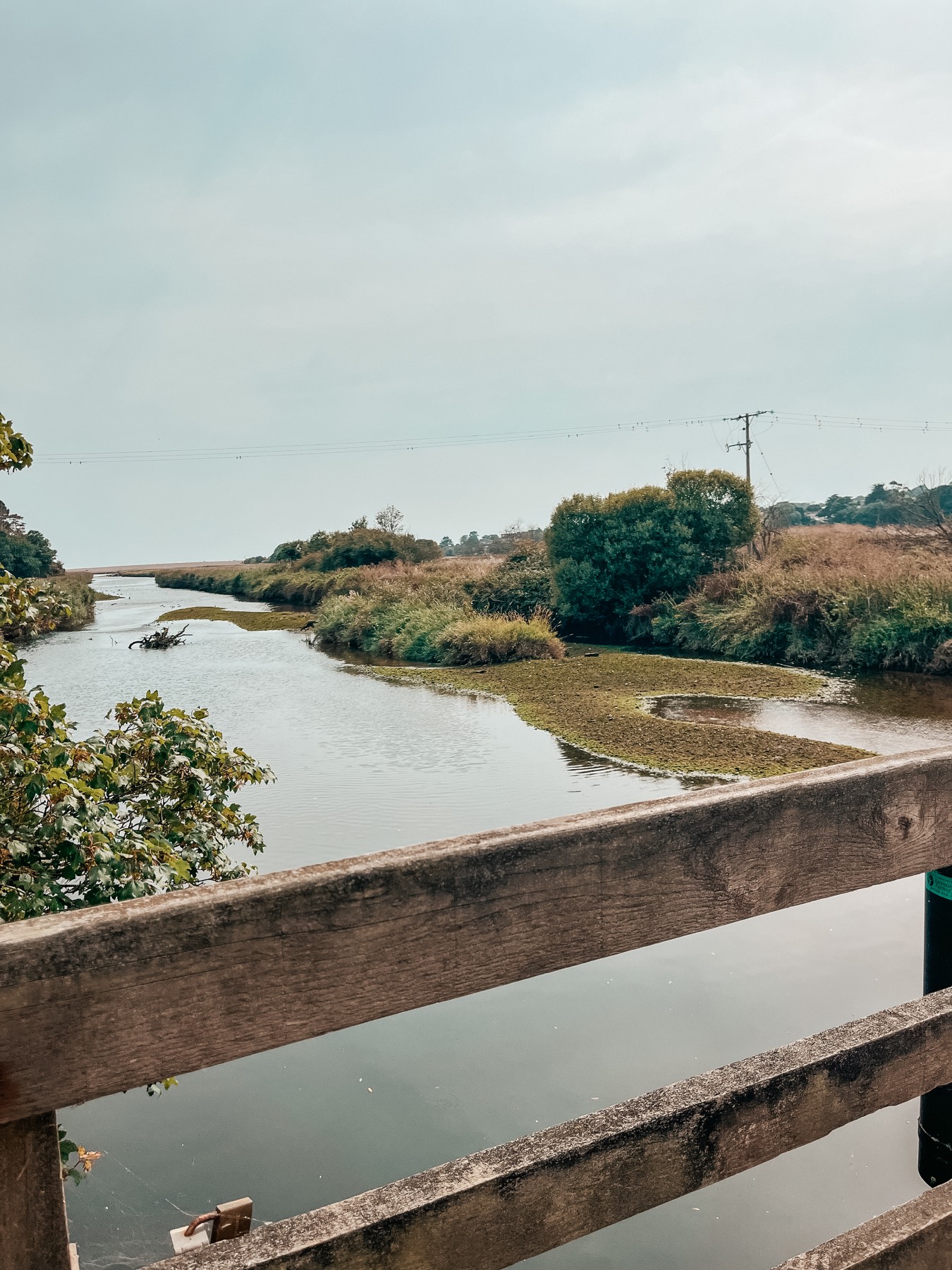 The footbridge over the River Otter estuary near Budleigh Salterton