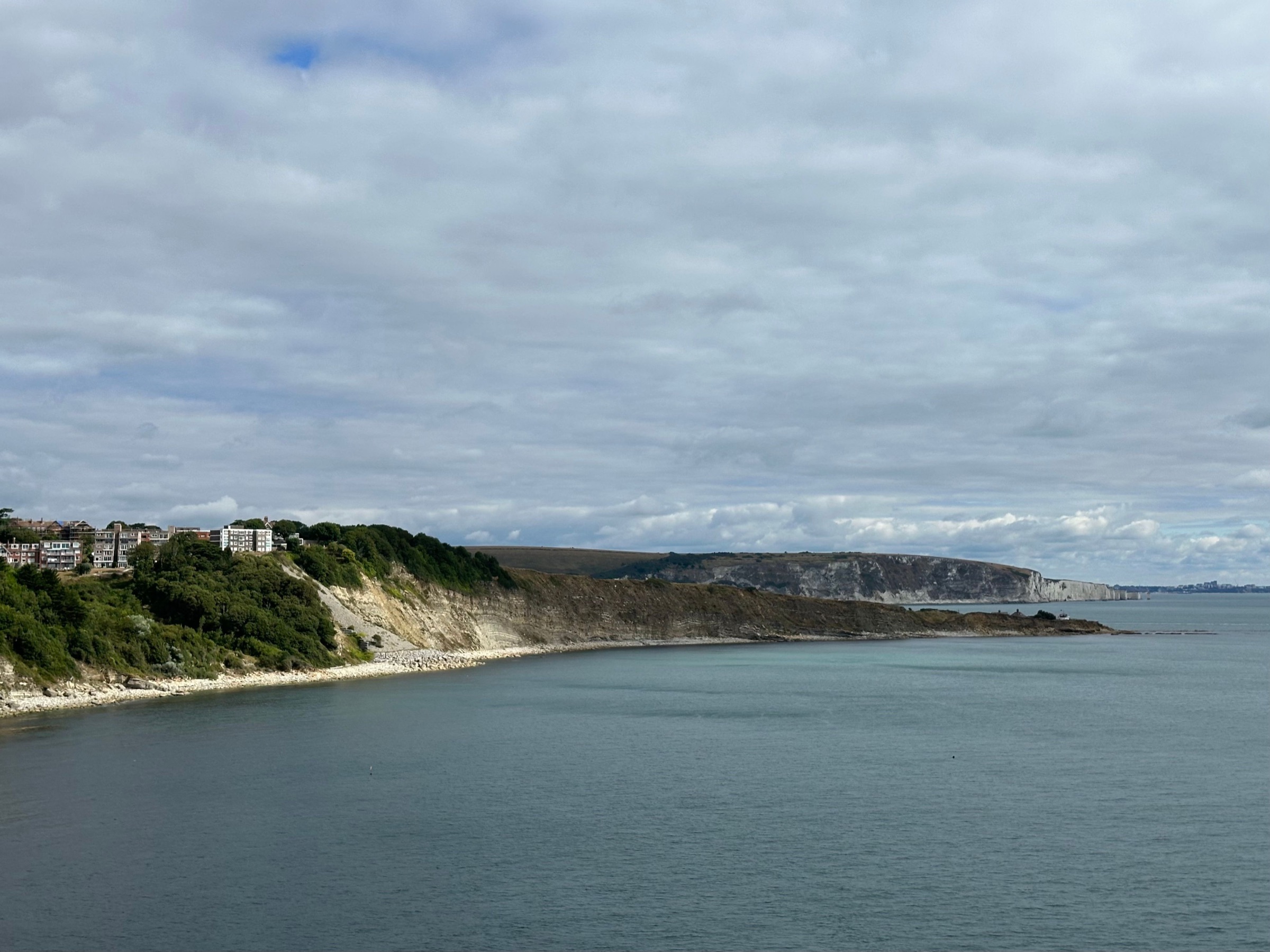 Swanage Bay and the Purbeck cliffs on the Dorset coast
