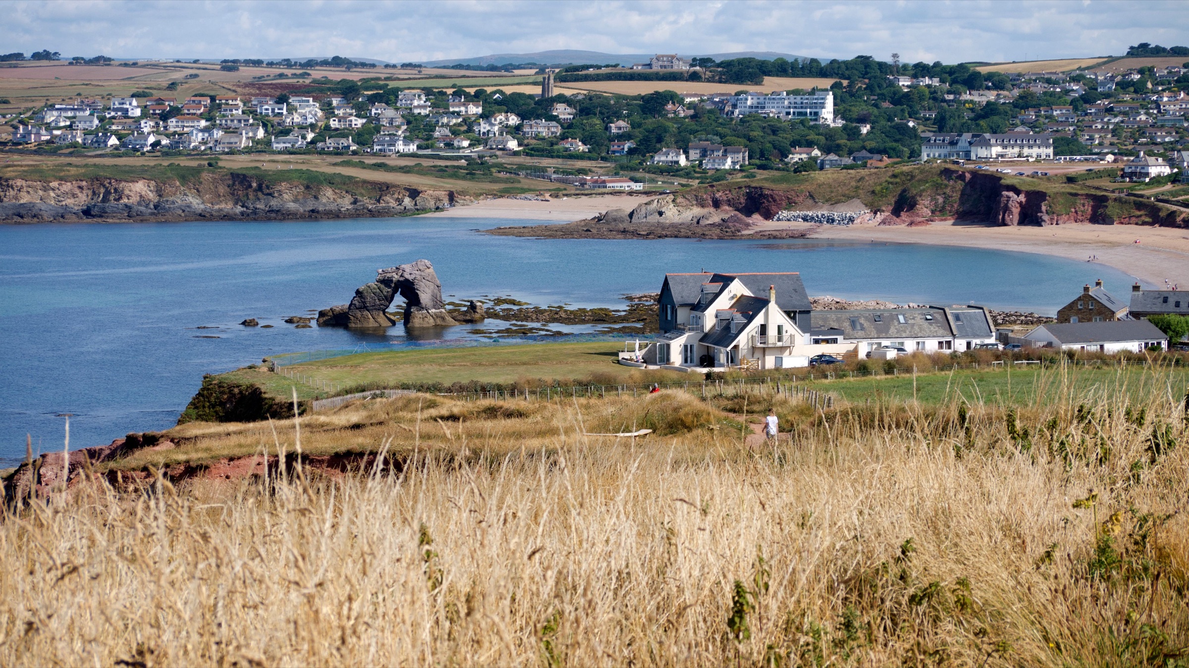 Thurlestone and its arch rock, a South Hams village a few miles from Salcombe