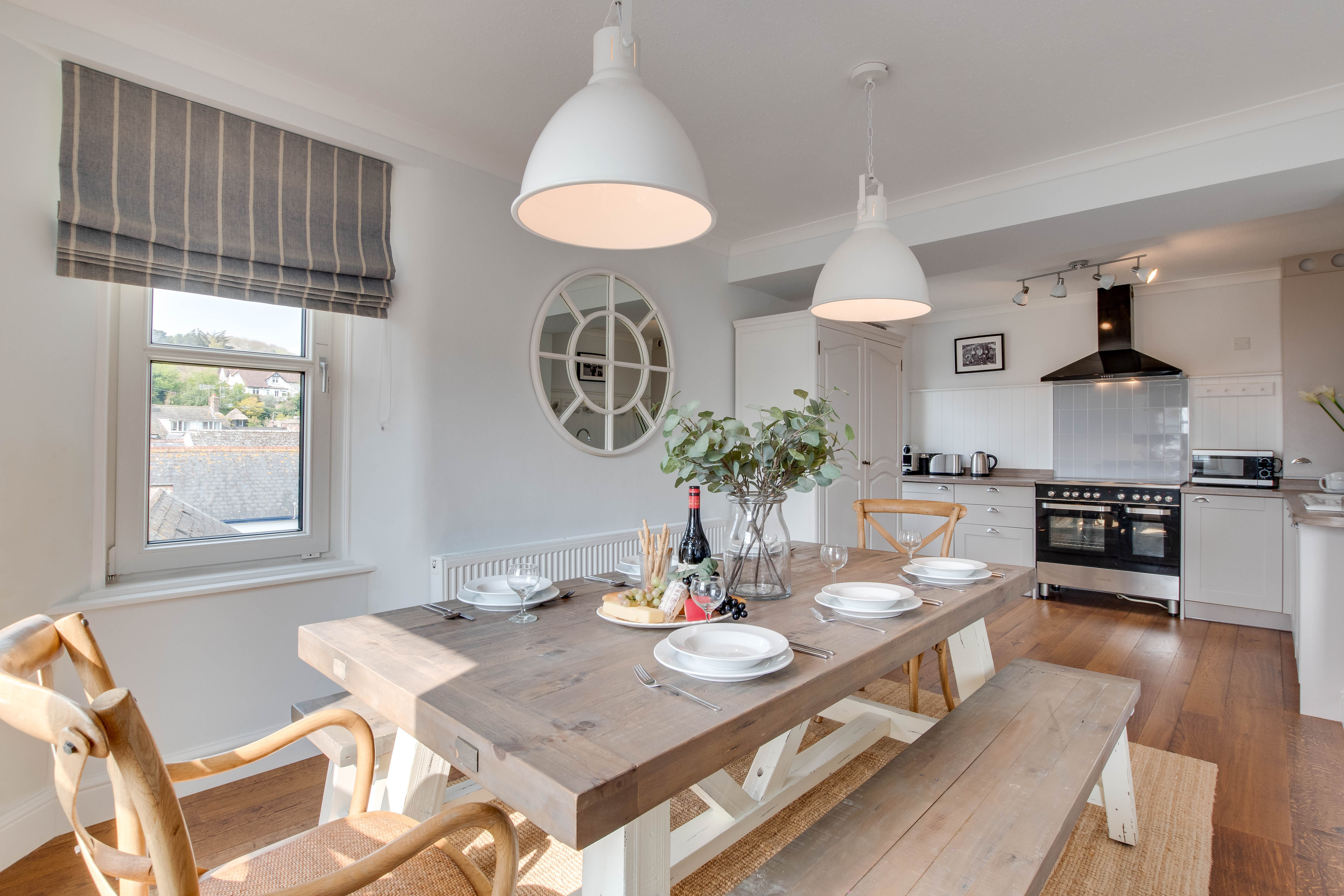 The dining area at The Beer Cottage, Beer Devon