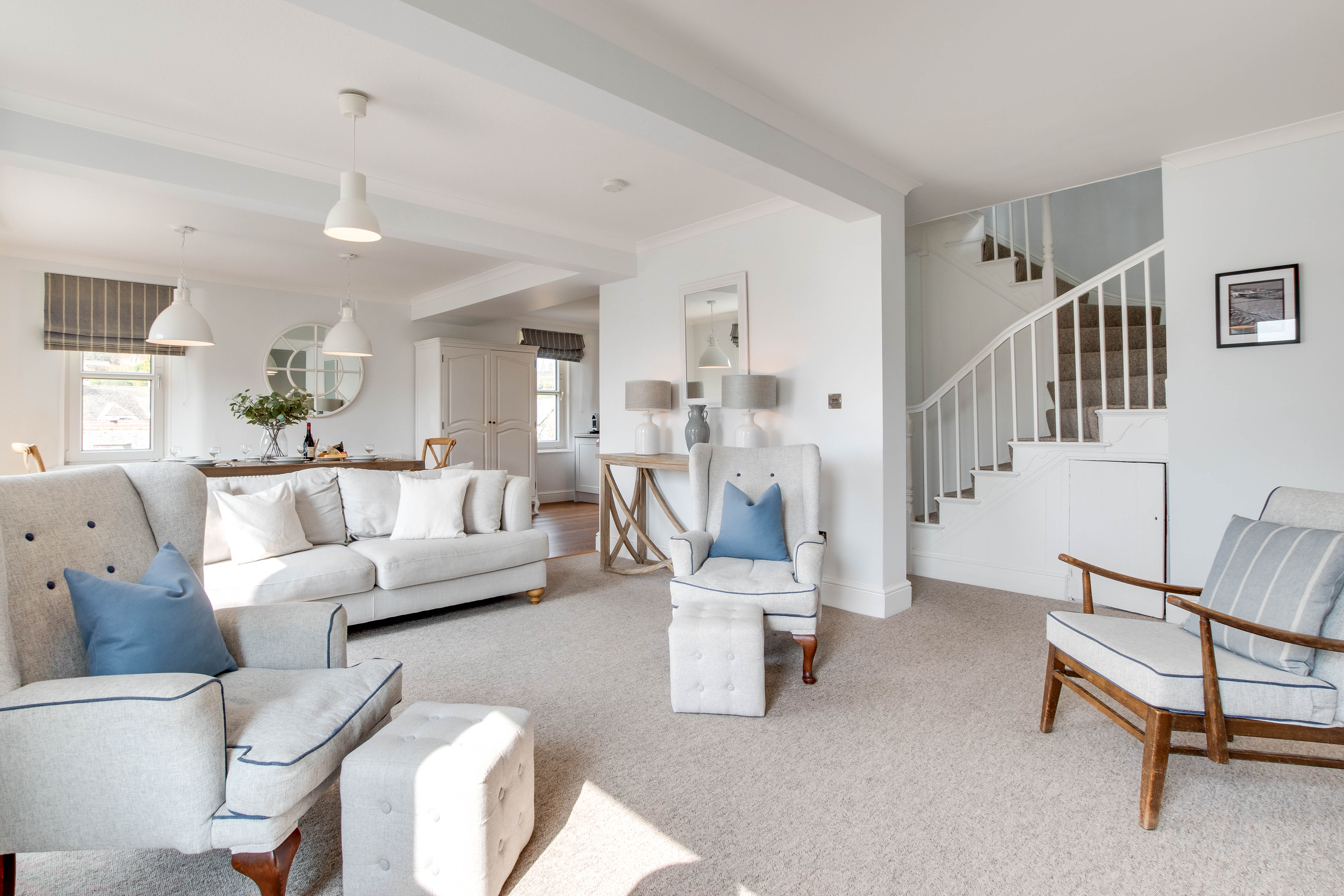 The interior at The Beer Cottage dog-friendly apartment, Beer Devon