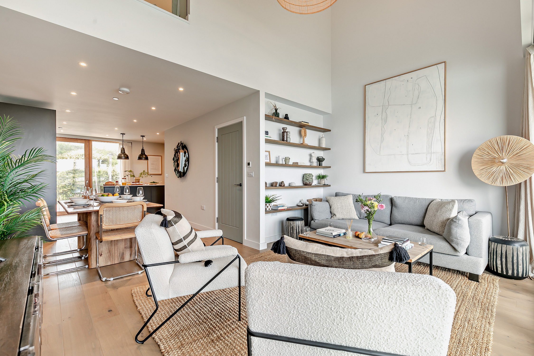 The immaculately decorated interior at The Hayle Cottage wharf house