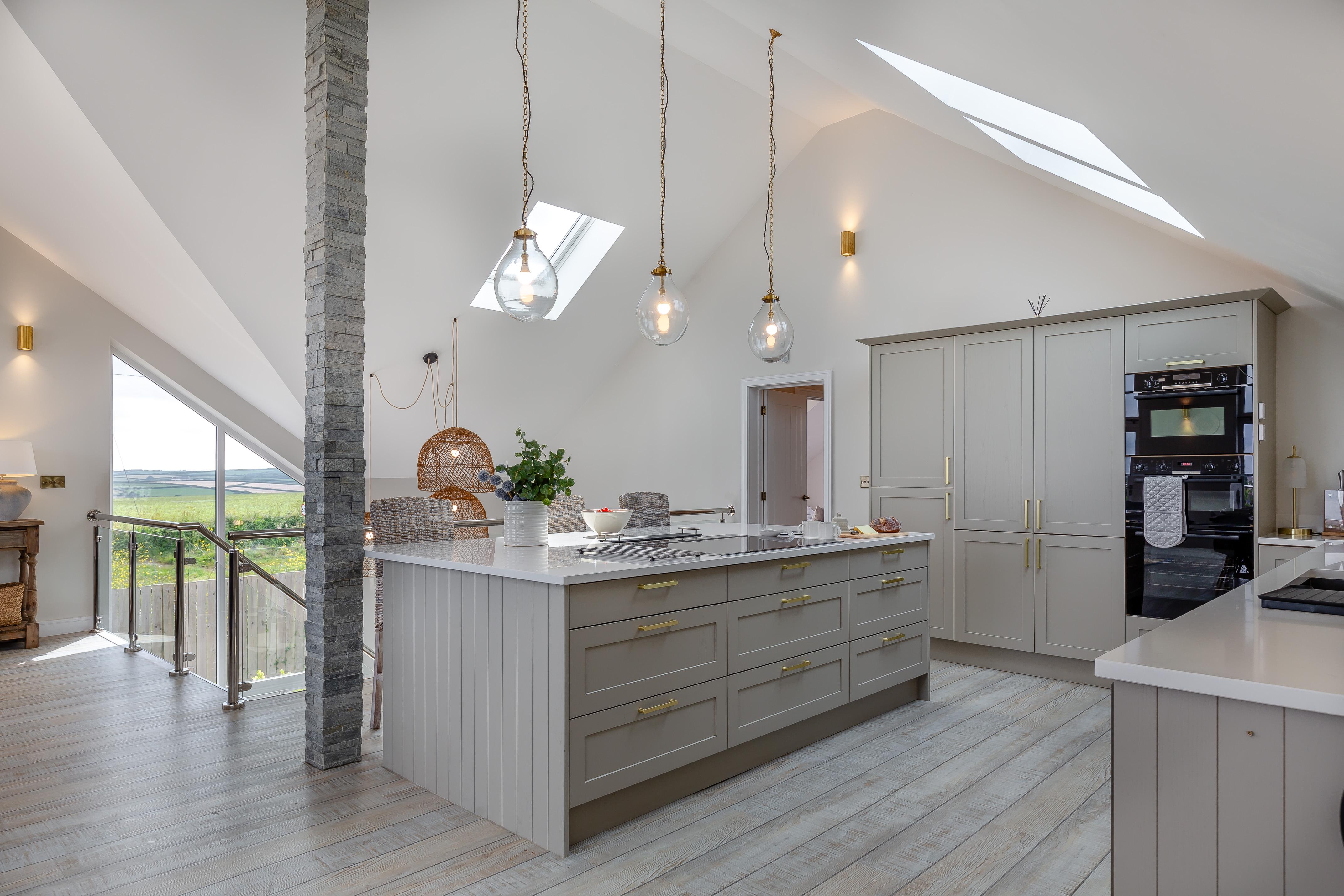 The well-equipped kitchen at The Padstow House near Padstow Cornwall