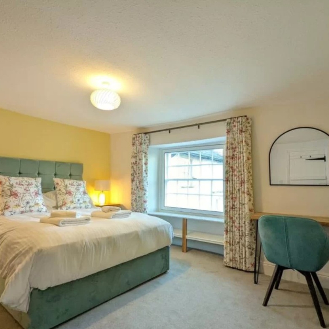 A bedroom at Skelwith Fold dog-friendly cottage, Lake District