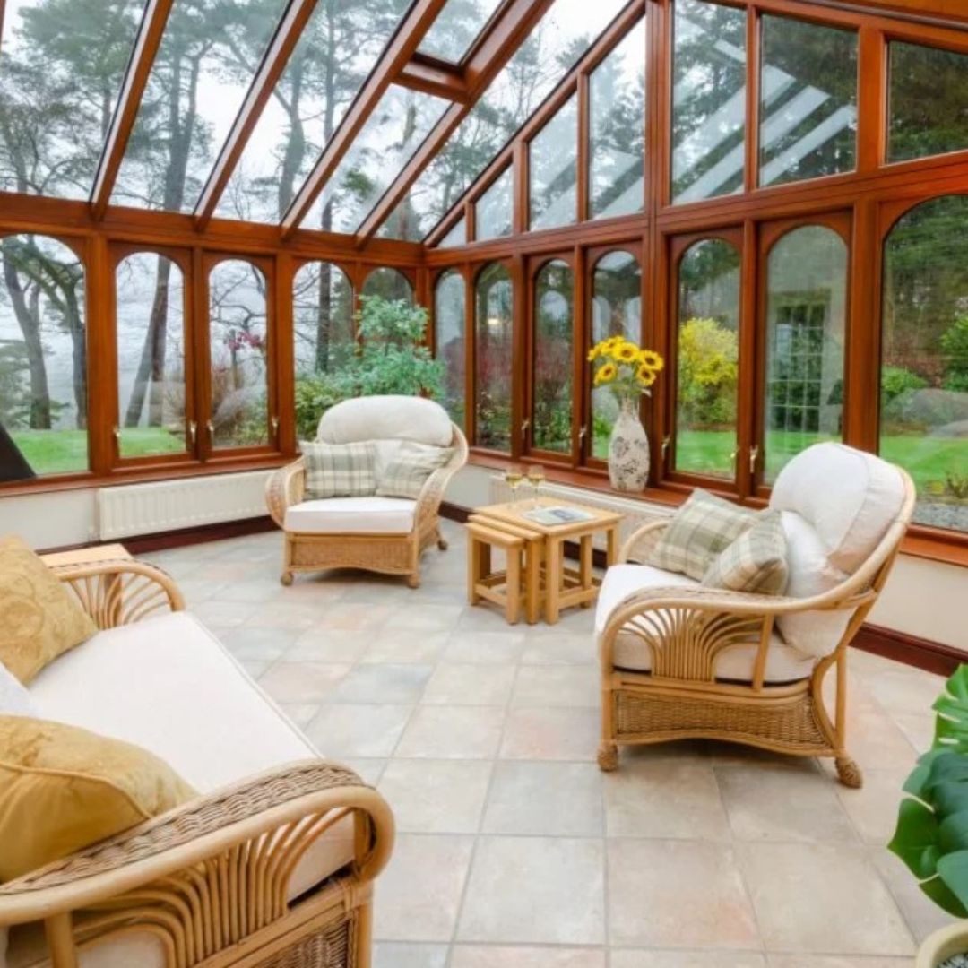 The sunroom at Skelwith Fold cottage, Ambleside Lake District