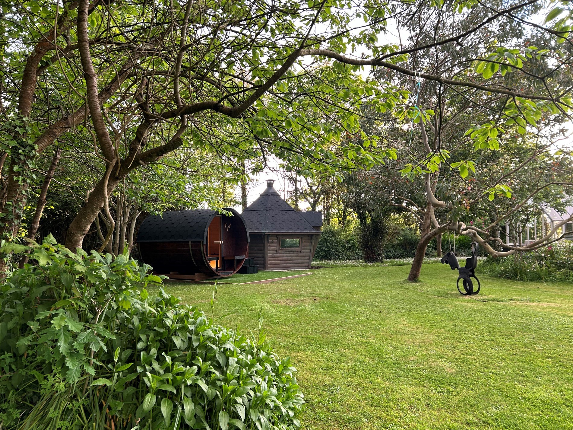 The sauna cabin at The Bude House, Poughill near Bude Cornwall