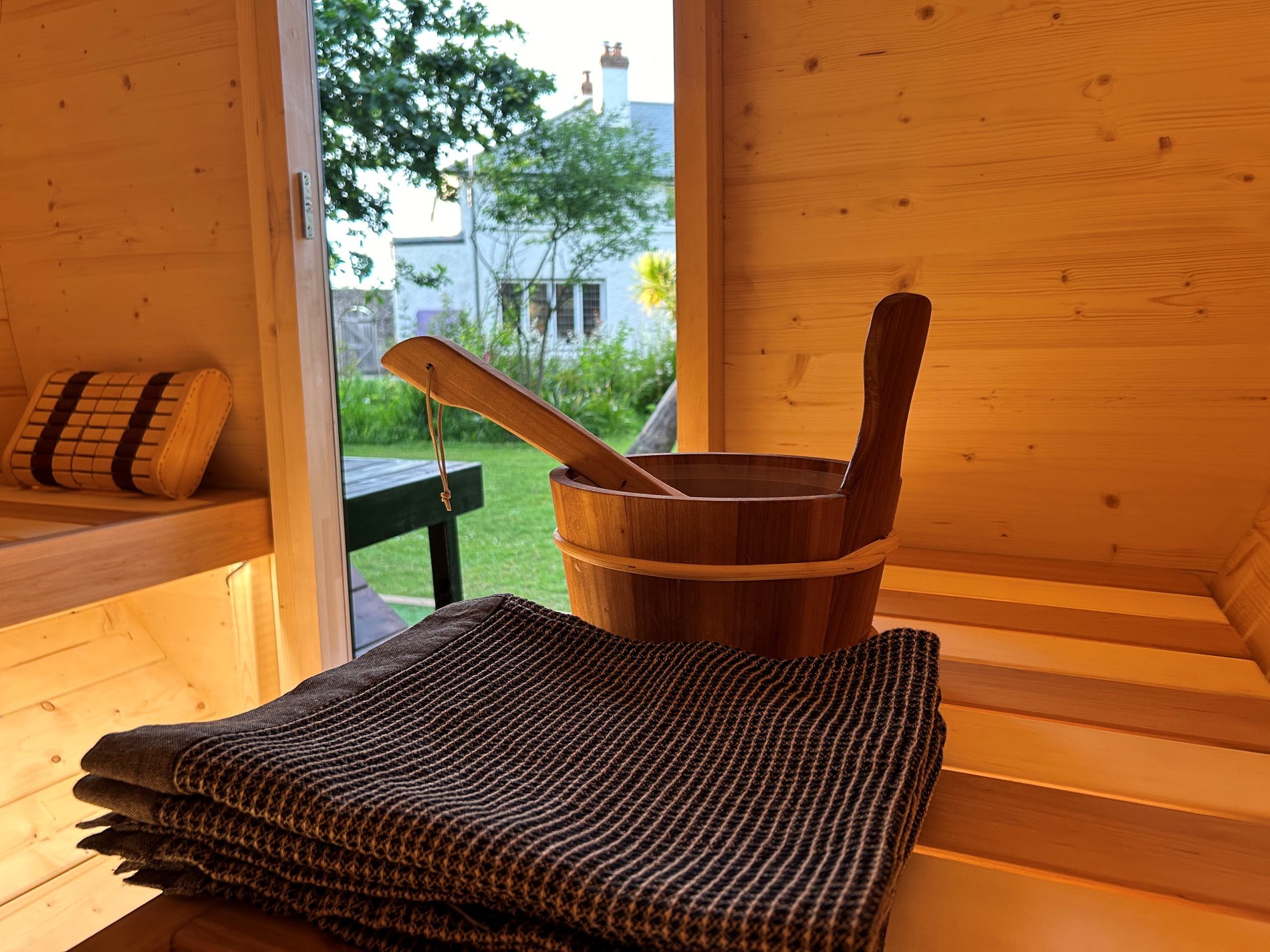 The sauna at The Bude House, near Bude Cornwall