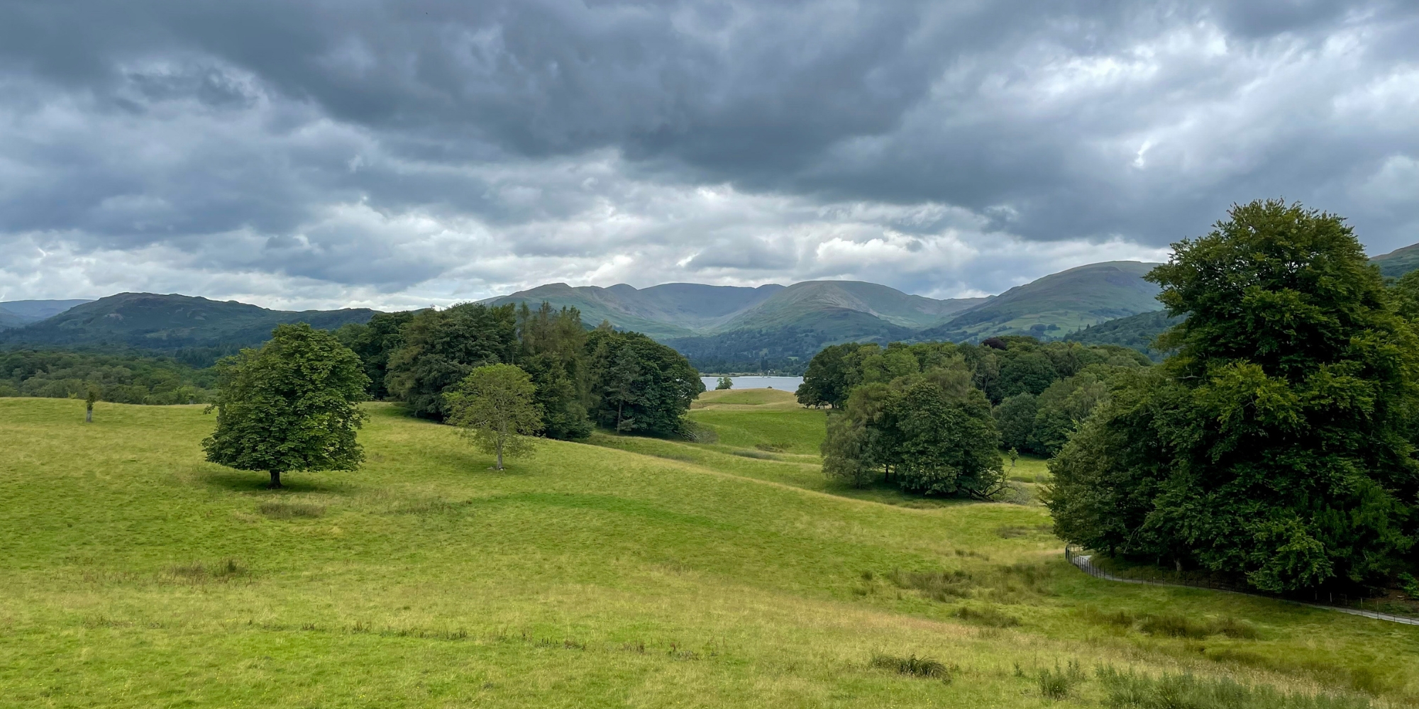 Views from Wray Castle walk Lake District